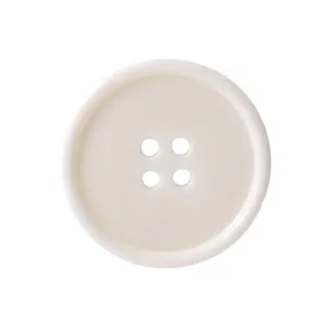 11.5-28mm Slim-Edged Four-Hole Off-White Bone Buttons 40 Pack