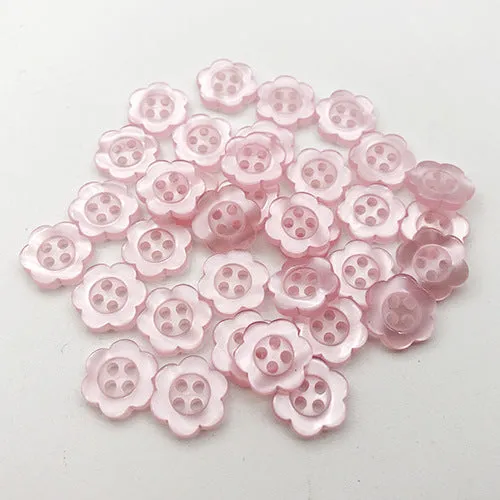 11mm Colorful Square Heart Flower Resin Buttons 100pcs