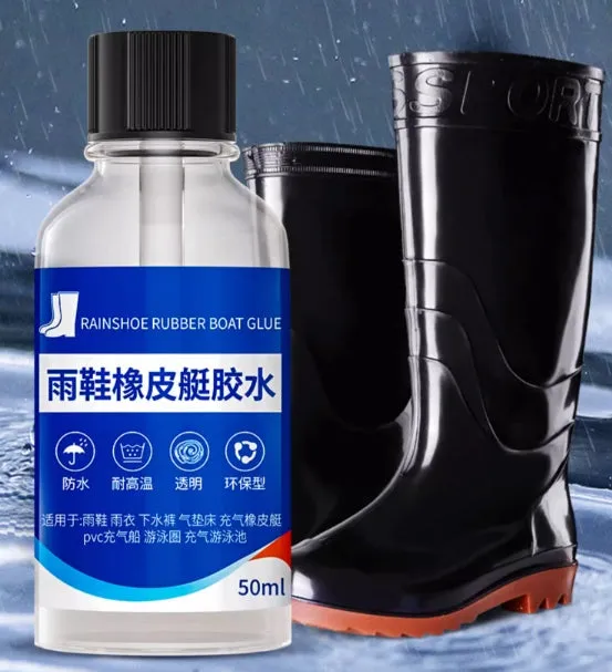 50ml Rain Shoes Rain Pants Rubber Boat Repair Glue Powerful adhesive repair waterproof leakage patch special glue
