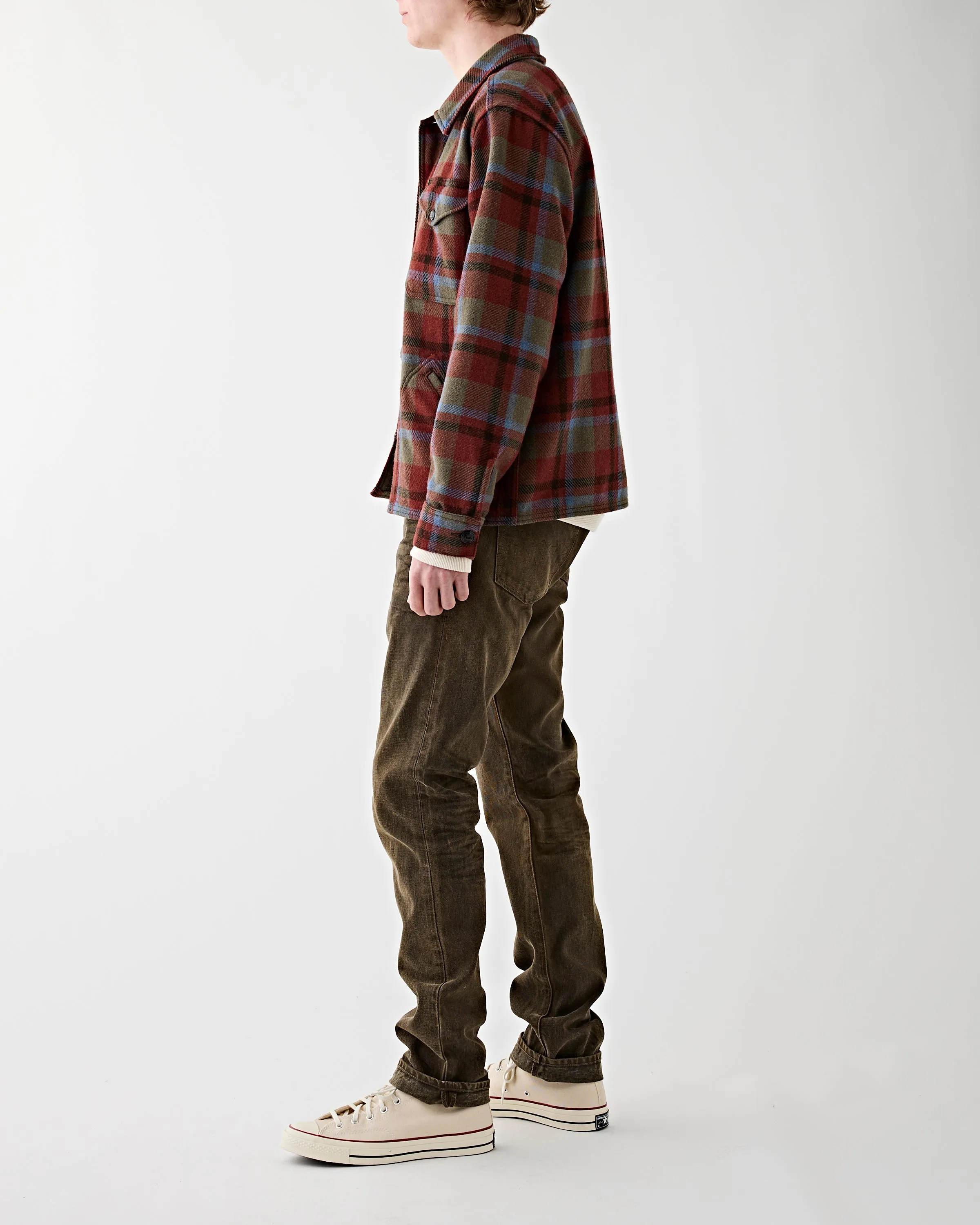 Ace Cruiser Shirt Jacket Maroon Plaid Ltd. Edit.