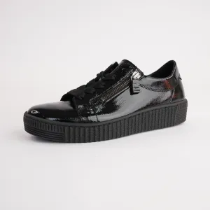 Amelia Black Patent Leather Sneakers