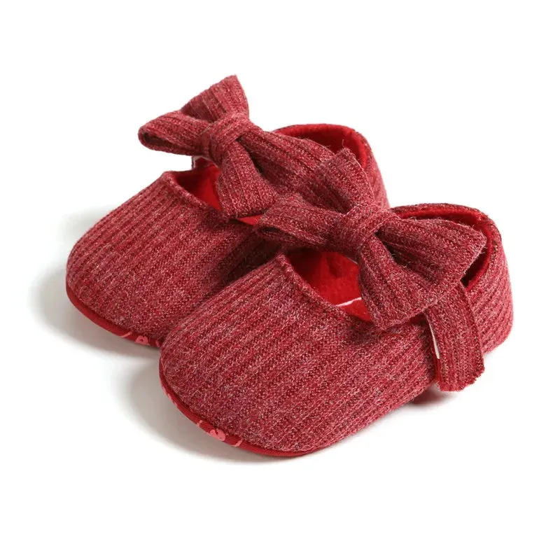 Baby Girl Shoes 1 Year Casual Anti-Slip Bow Sneakers