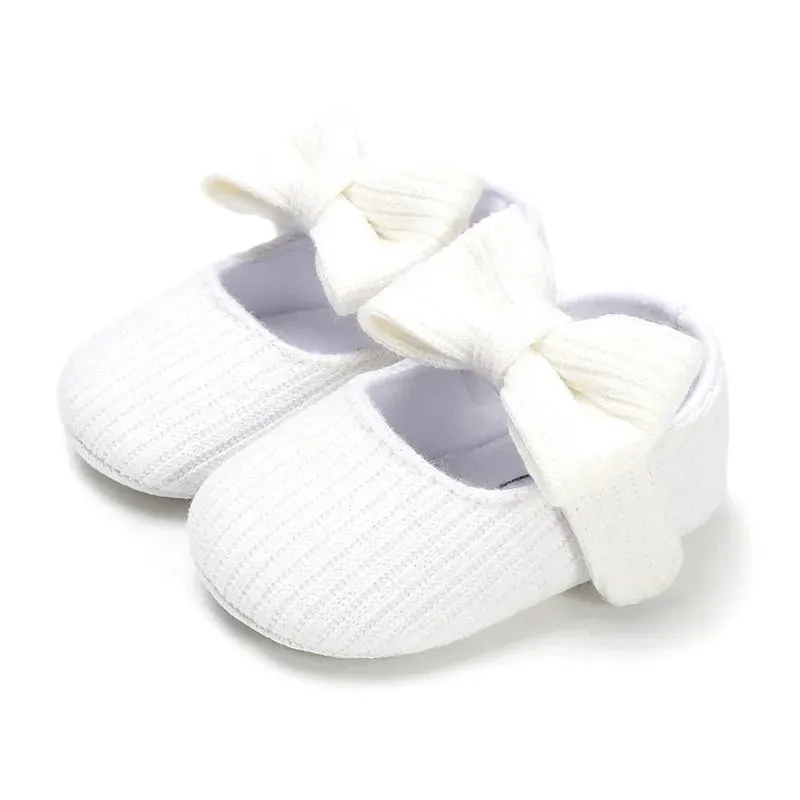 Baby Girl Shoes 1 Year Casual Anti-Slip Bow Sneakers