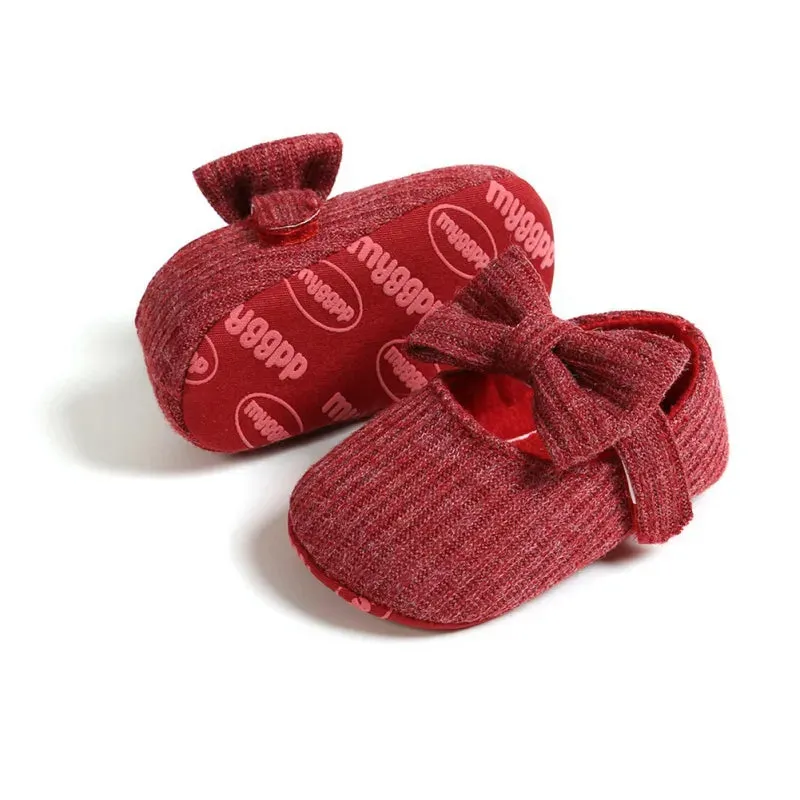 Baby Girl Shoes 1 Year Casual Anti-Slip Bow Sneakers