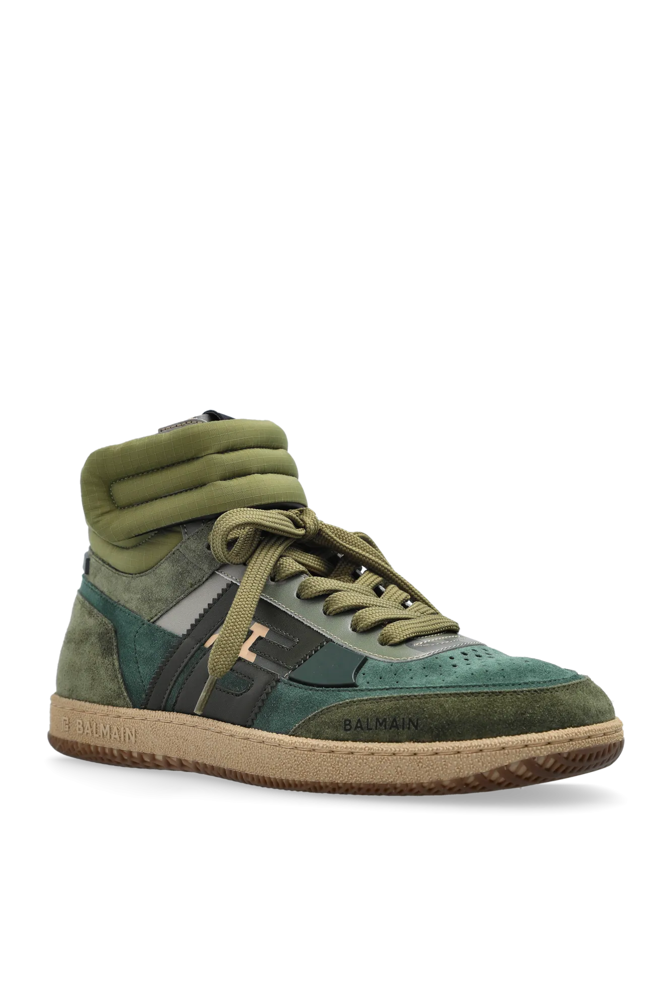 Balmain 'swan' High-Top Sneakers