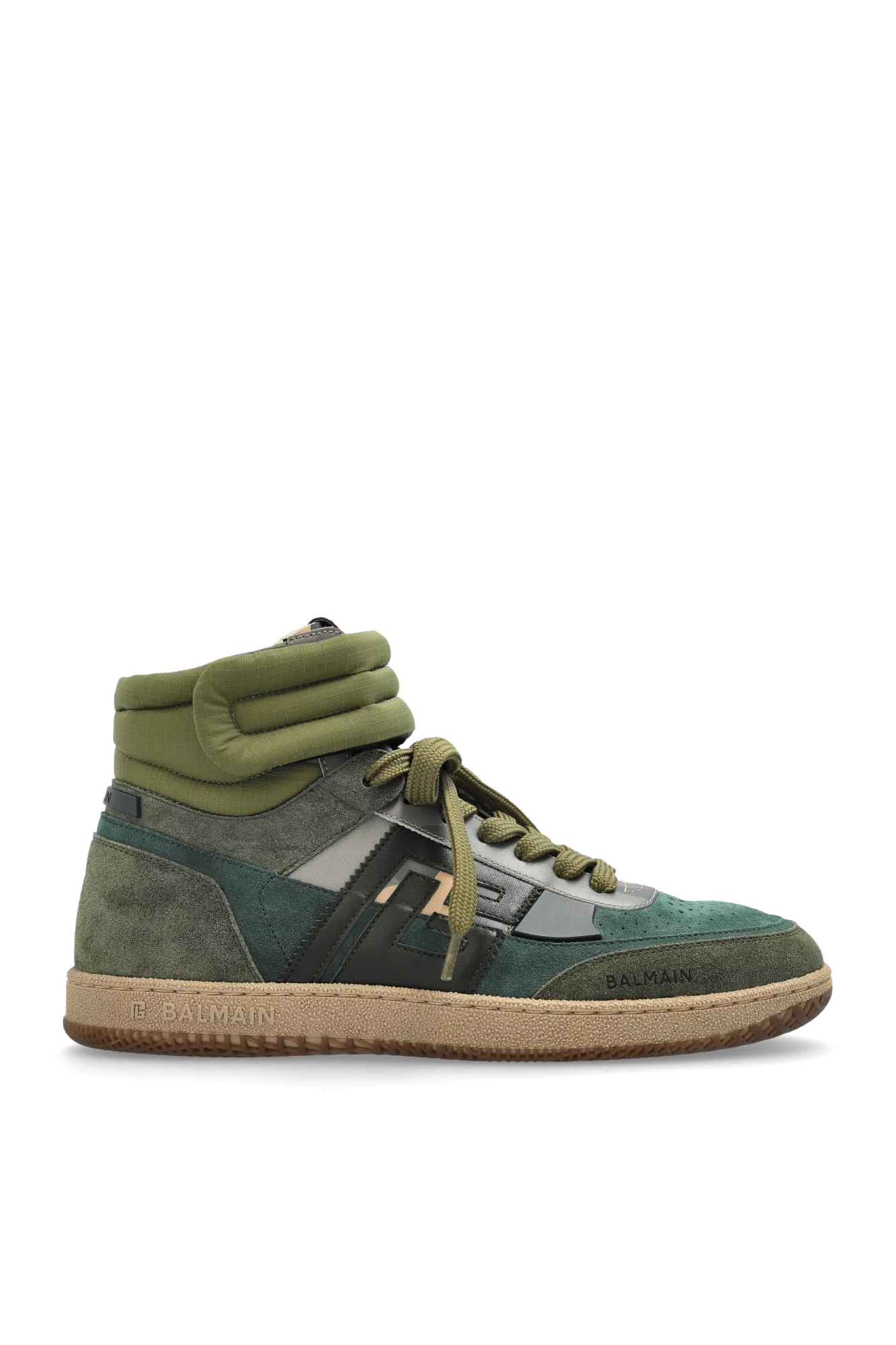 Balmain 'swan' High-Top Sneakers