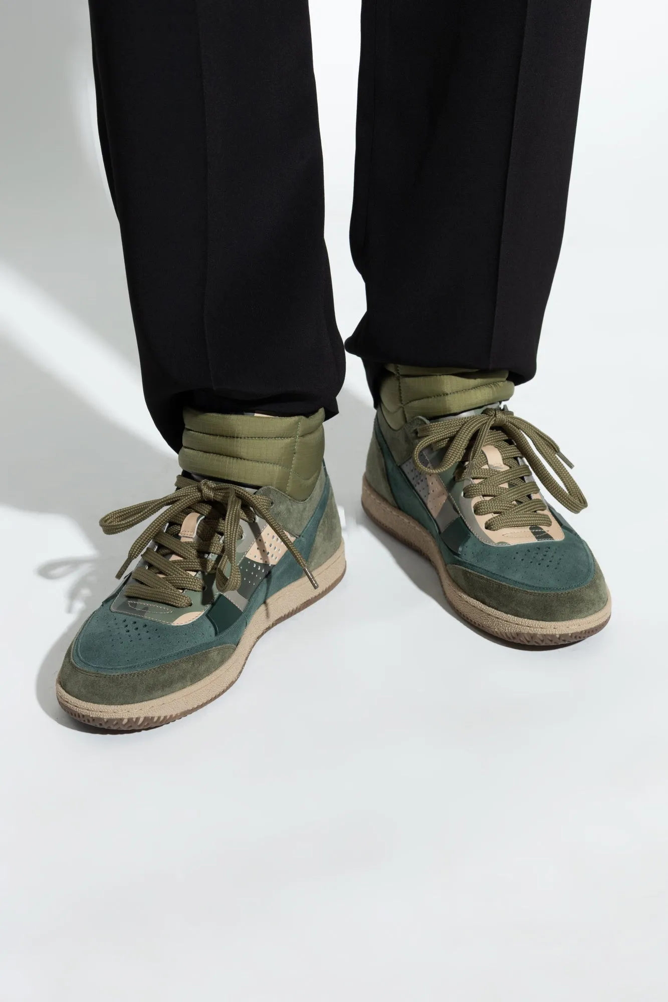 Balmain 'swan' High-Top Sneakers