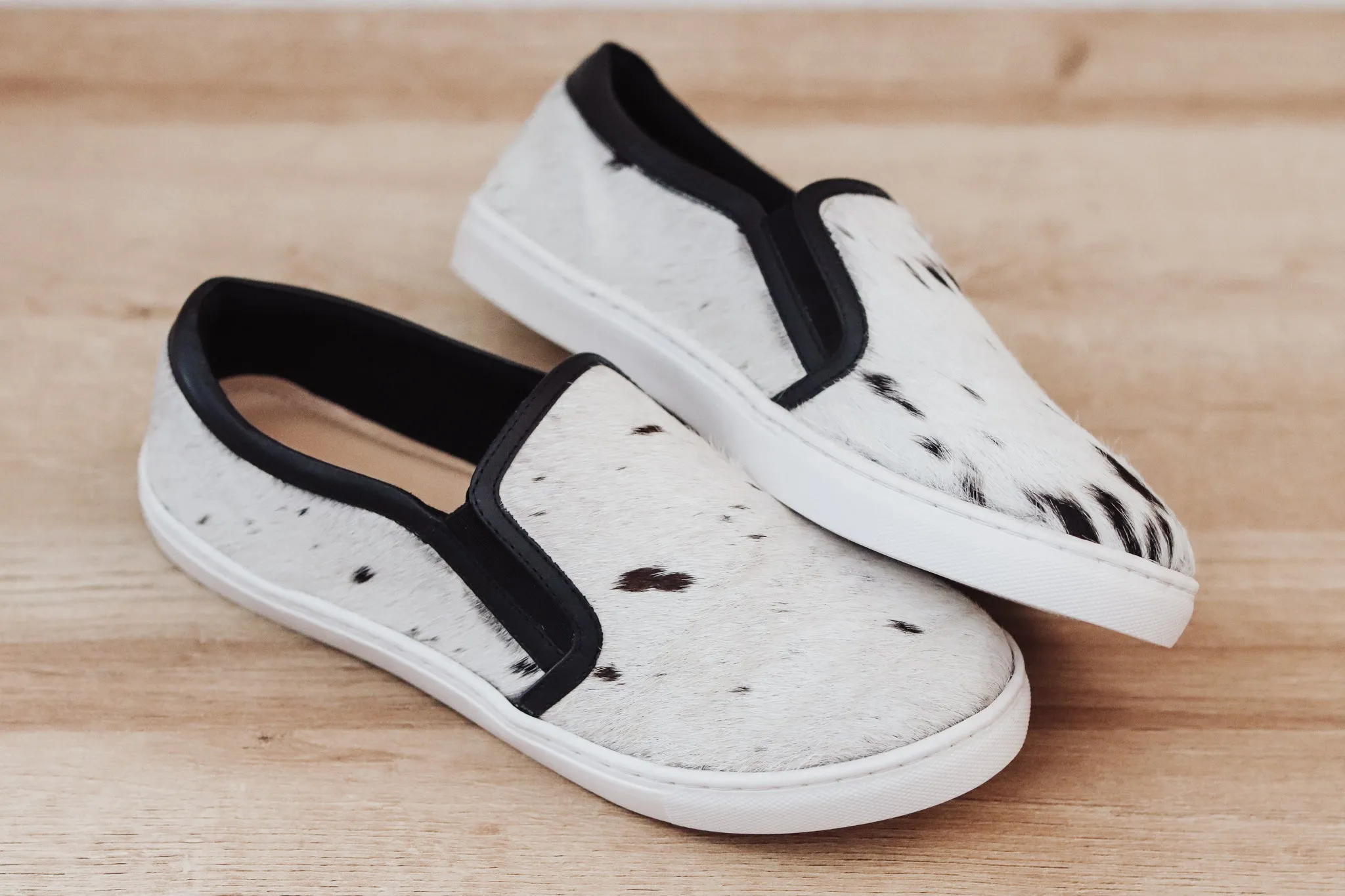Black Cowhide Sneakers