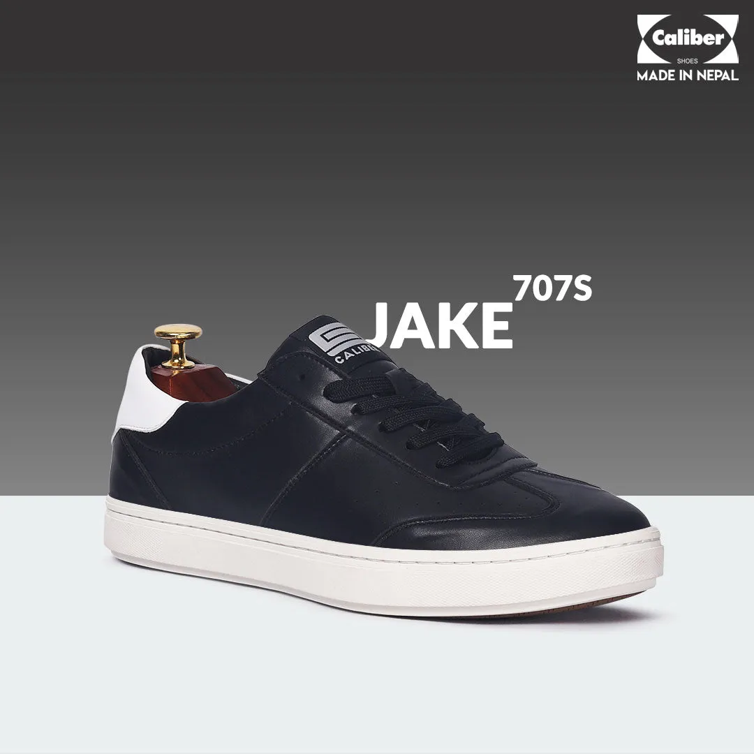 Black/White Casual Sneakers for Men (JAKE 707S)