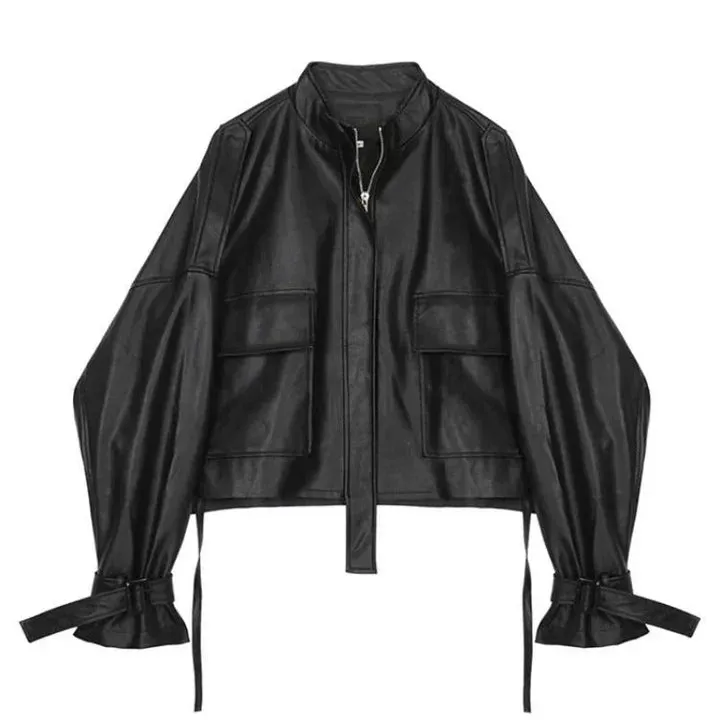 Box-cut Leather Jacket for Women - Kulta