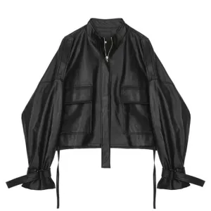 Box-cut Leather Jacket for Women - Kulta
