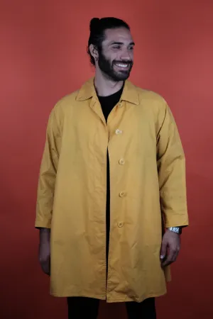 Burberrys' Made in England Short Yellow Cotton Coat 'M'