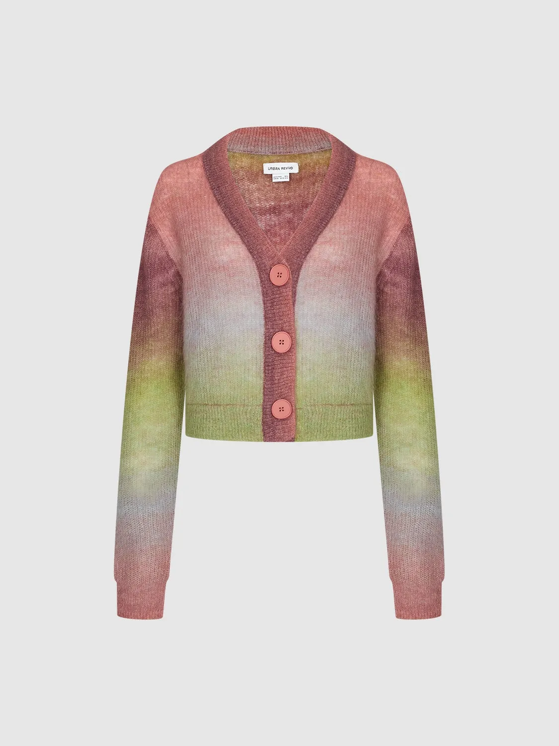 Button Up V-Neck Knitted Cardigans