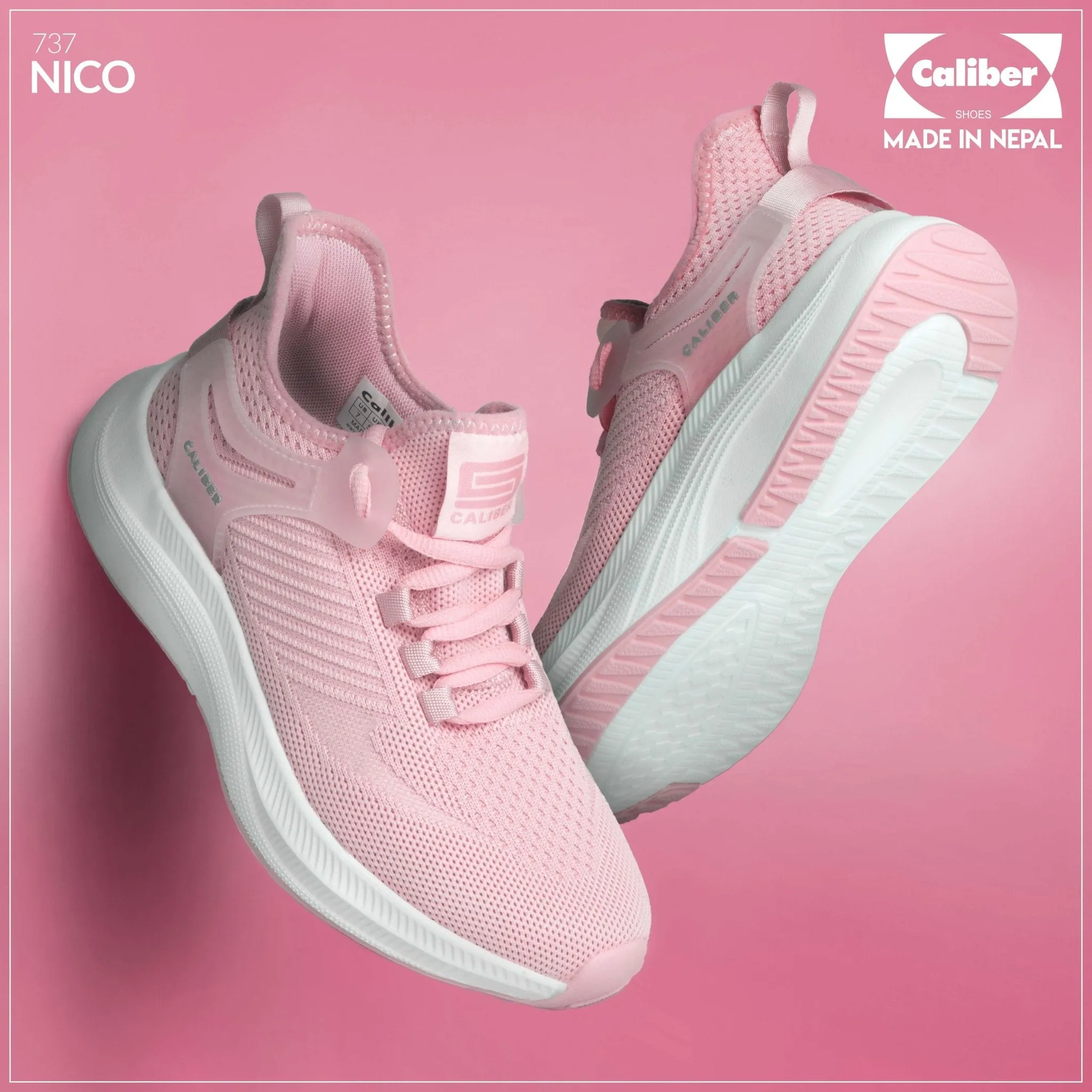 Caliber Shoes Blush Sport Shoes for Women (Nico 737)