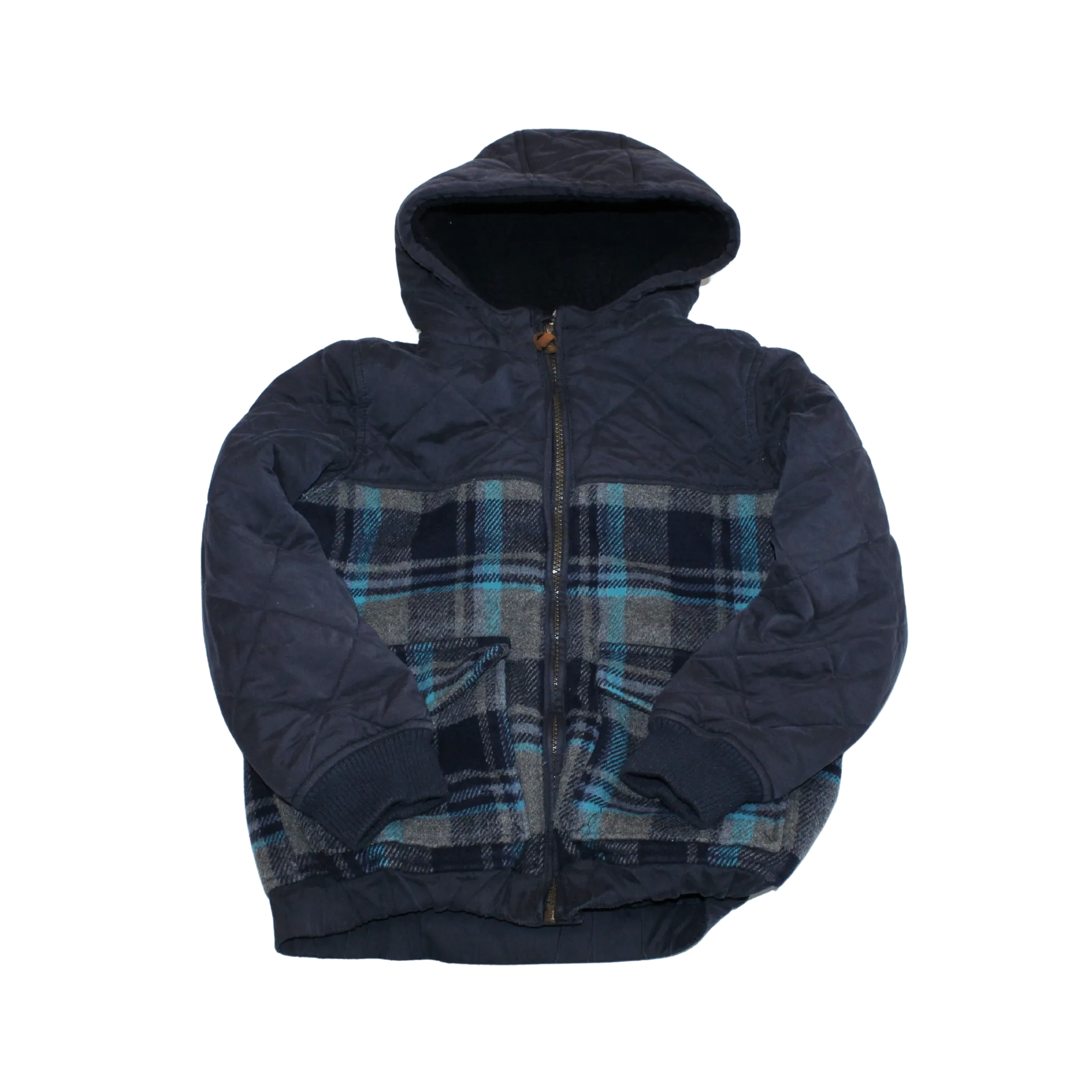 Check Padded Zip Up