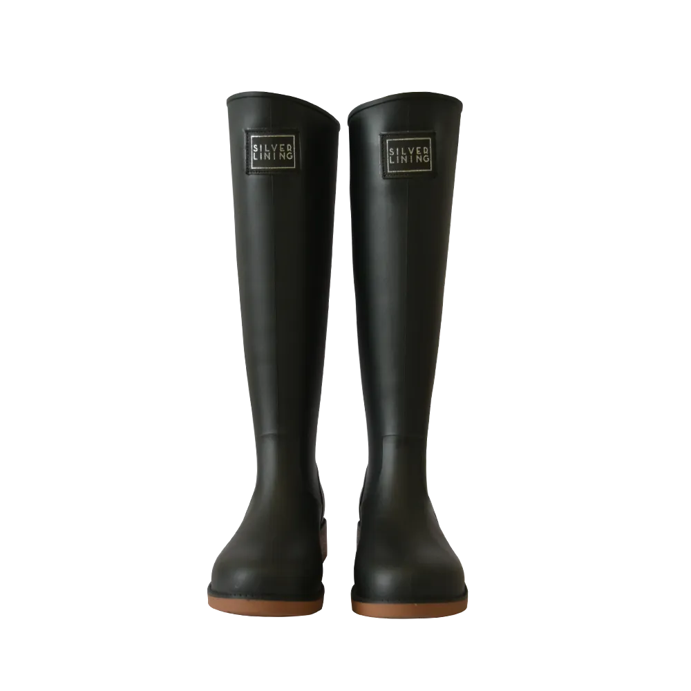 Classic Black and Toffee Gumboot