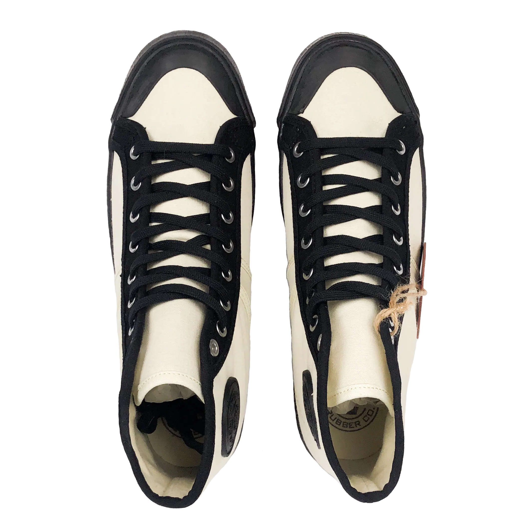 Colchester Rubber Co. Contrast High Top - Ecru x Black