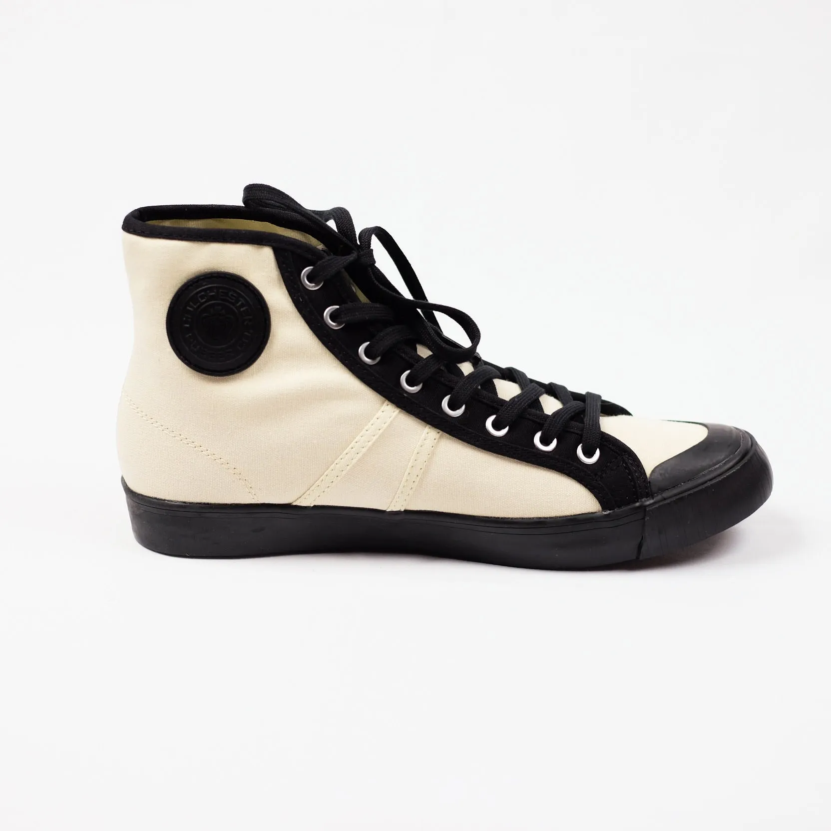 Colchester Rubber Co. Contrast High Top - Ecru x Black