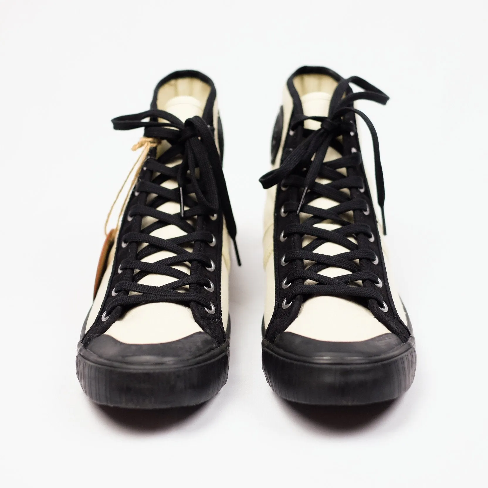 Colchester Rubber Co. Contrast High Top - Ecru x Black