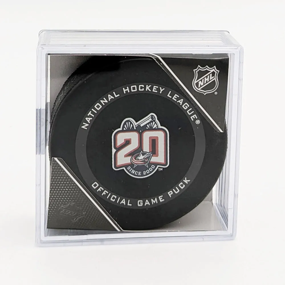 Columbus Blue Jackets 20th Anniversary Official Game Model Puck