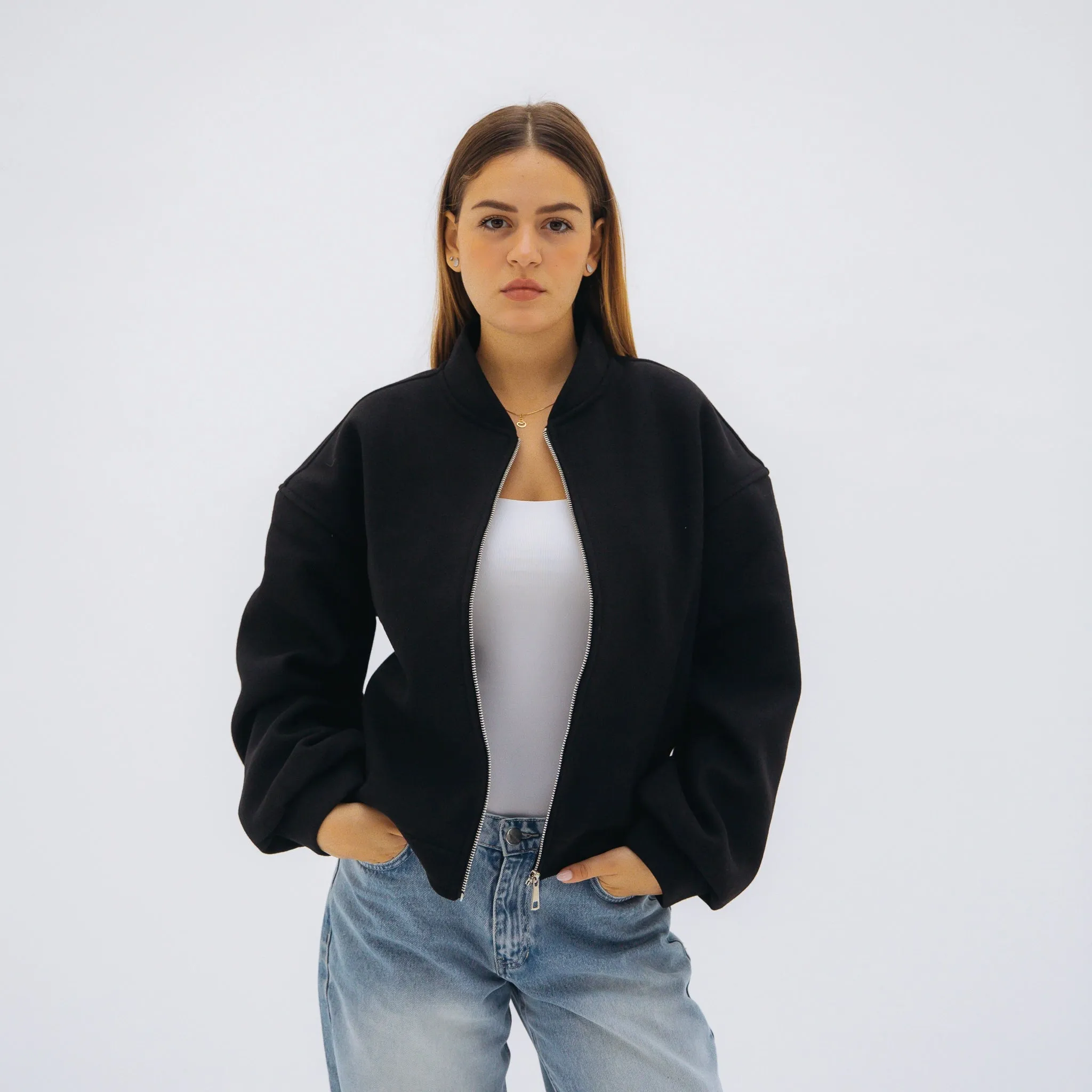 Cozy bomber jacket - Black