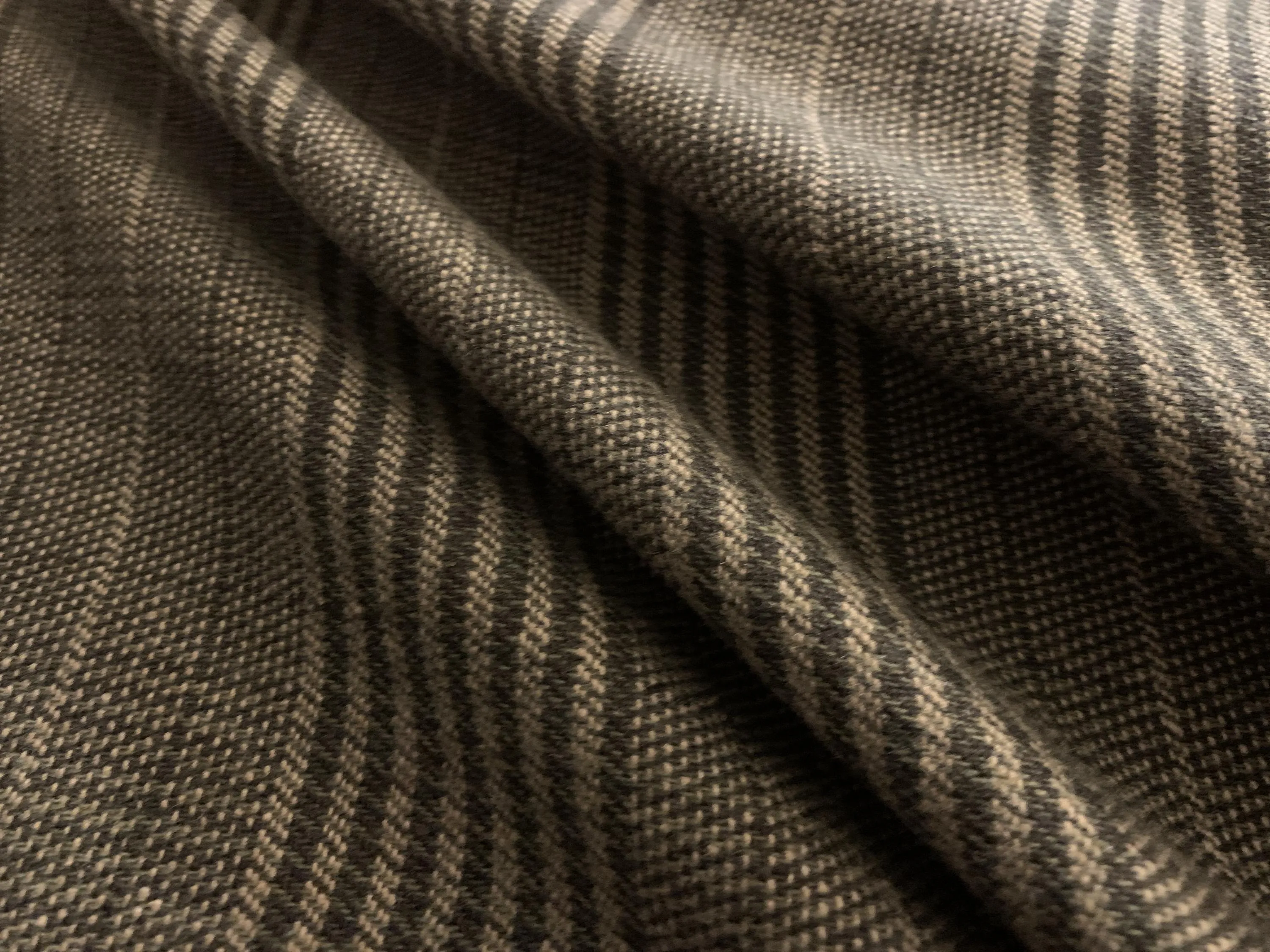 Dark Brown Plaid Wool