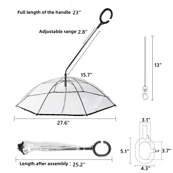 Dog Leash Umbrella 17$ TODAY ONLY
