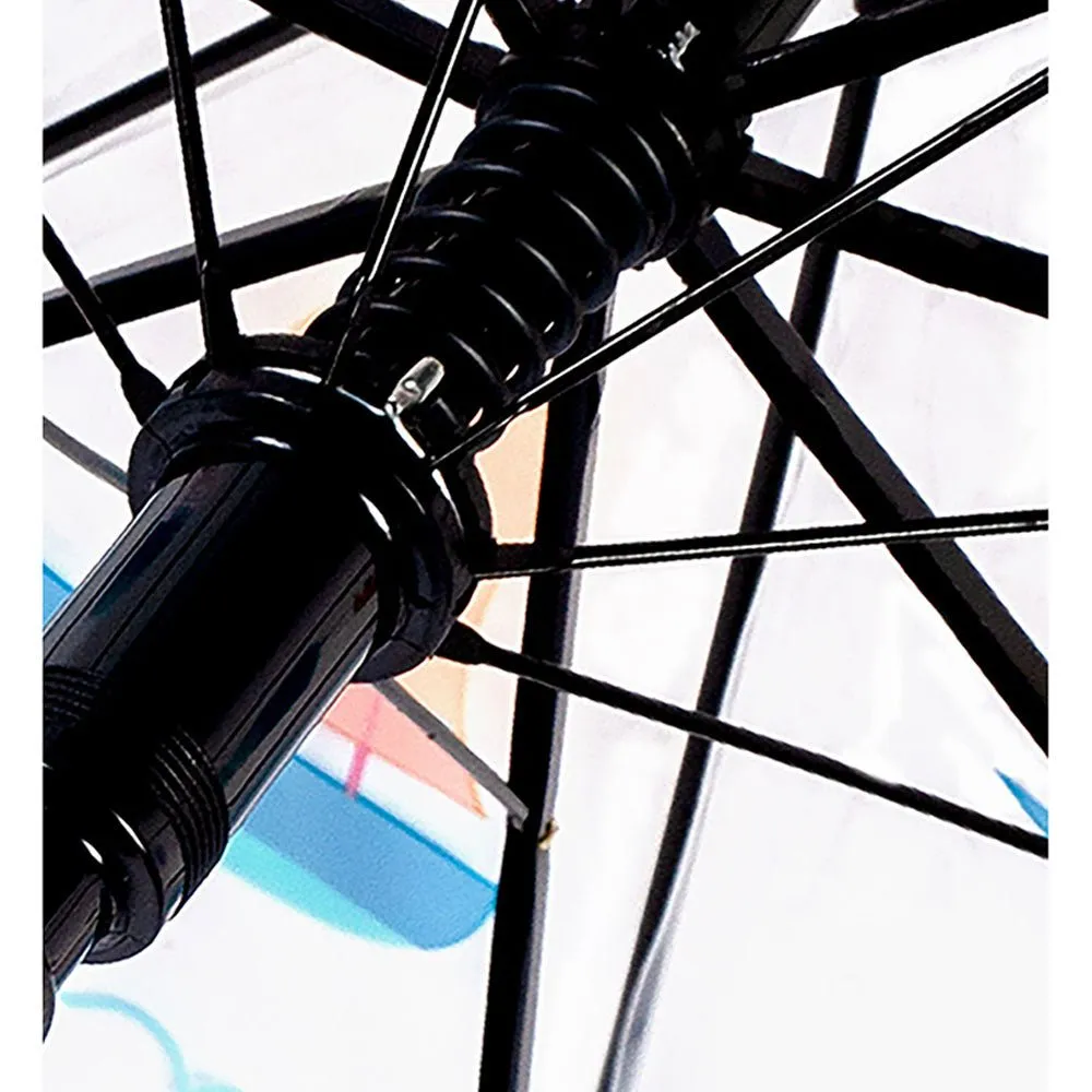 Dome Style Panda Police Transparent Blue Umbrella for Kids