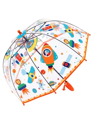 Dome Style, Rocket theme Transparent Umbrella for Kids