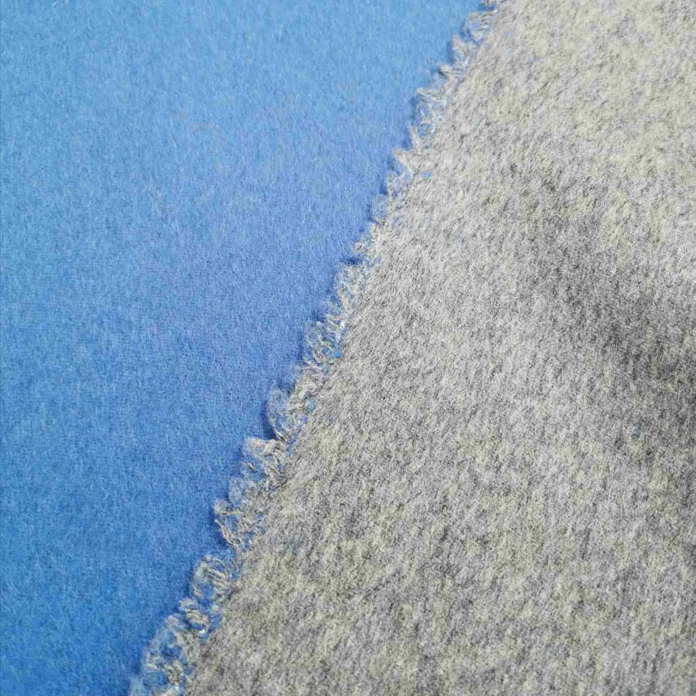 Double Sided Wool, Blue/Grey