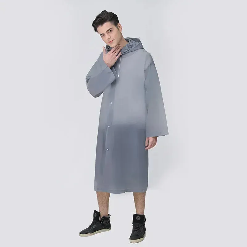 Extended Adult Raincoat - Premium EVA Thickened Waterproof Reusable Fashion Raincoat