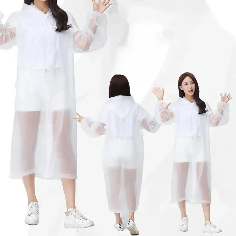 Extended Adult Raincoat - Premium EVA Thickened Waterproof Reusable Fashion Raincoat