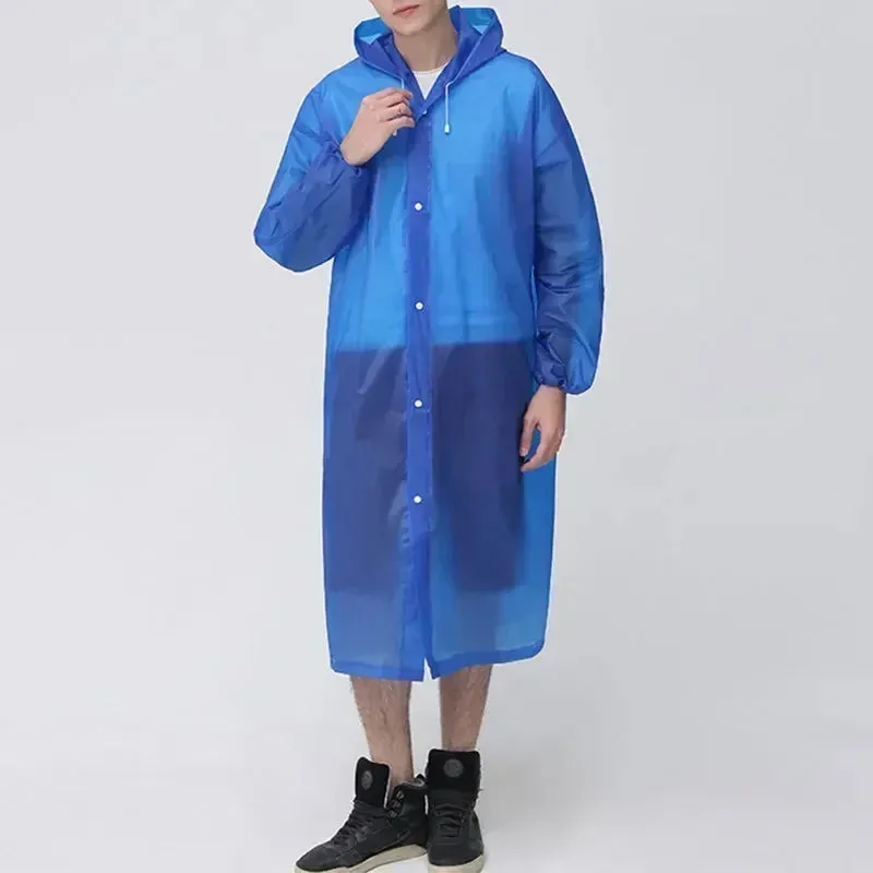 Extended Adult Raincoat - Premium EVA Thickened Waterproof Reusable Fashion Raincoat