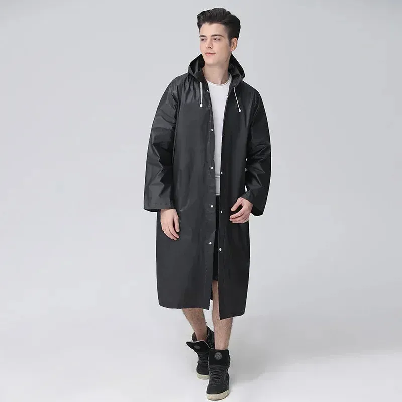 Extended Adult Raincoat - Premium EVA Thickened Waterproof Reusable Fashion Raincoat