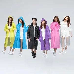 Extended Adult Raincoat - Premium EVA Thickened Waterproof Reusable Fashion Raincoat