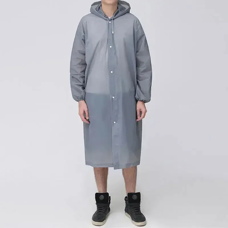 Extended Adult Raincoat - Premium EVA Thickened Waterproof Reusable Fashion Raincoat