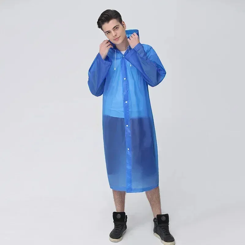 Extended Adult Raincoat - Premium EVA Thickened Waterproof Reusable Fashion Raincoat