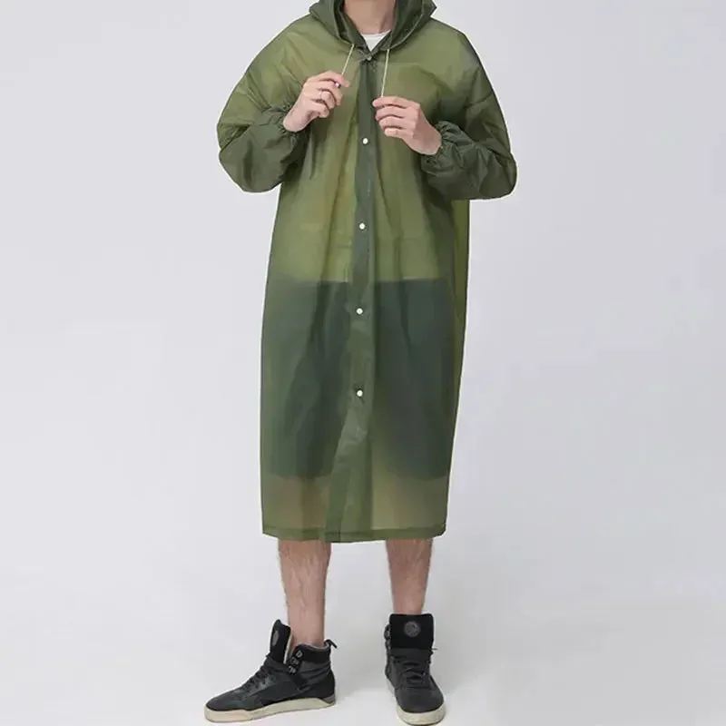 Extended Adult Raincoat - Premium EVA Thickened Waterproof Reusable Fashion Raincoat