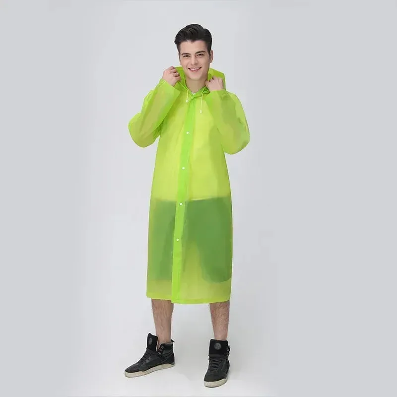 Extended Adult Raincoat - Premium EVA Thickened Waterproof Reusable Fashion Raincoat