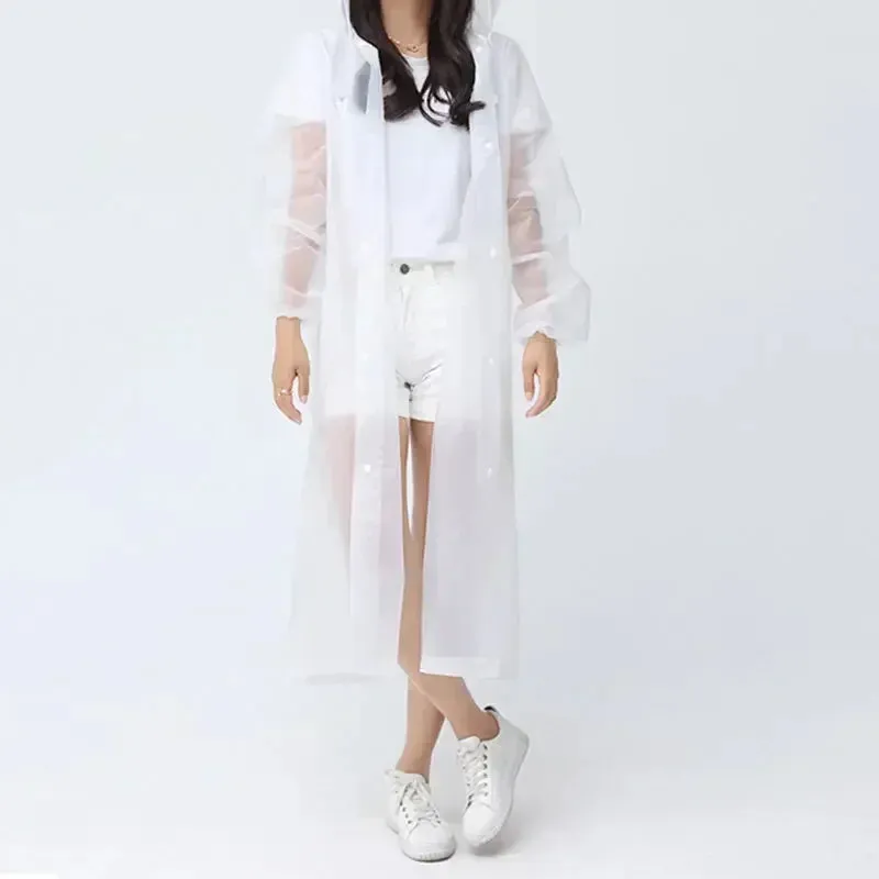 Extended Adult Raincoat - Premium EVA Thickened Waterproof Reusable Fashion Raincoat