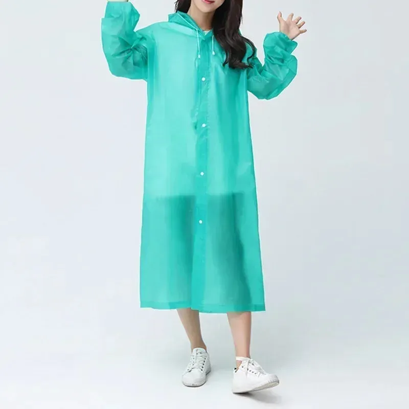 Extended Adult Raincoat - Premium EVA Thickened Waterproof Reusable Fashion Raincoat