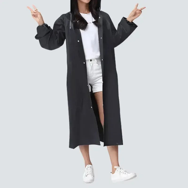 Extended Adult Raincoat - Premium EVA Thickened Waterproof Reusable Fashion Raincoat