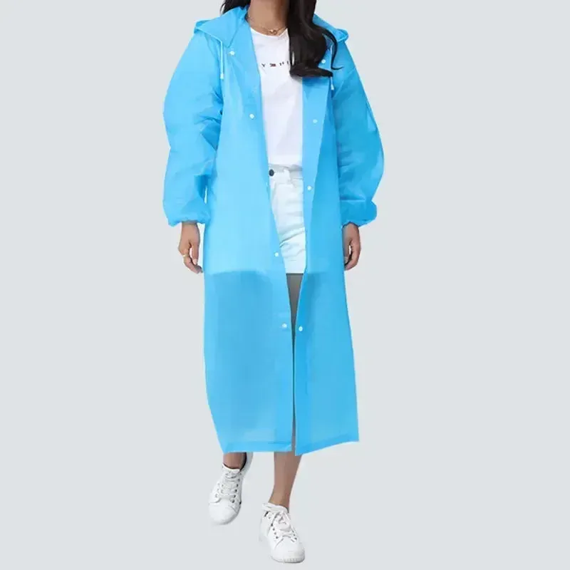Extended Adult Raincoat - Premium EVA Thickened Waterproof Reusable Fashion Raincoat