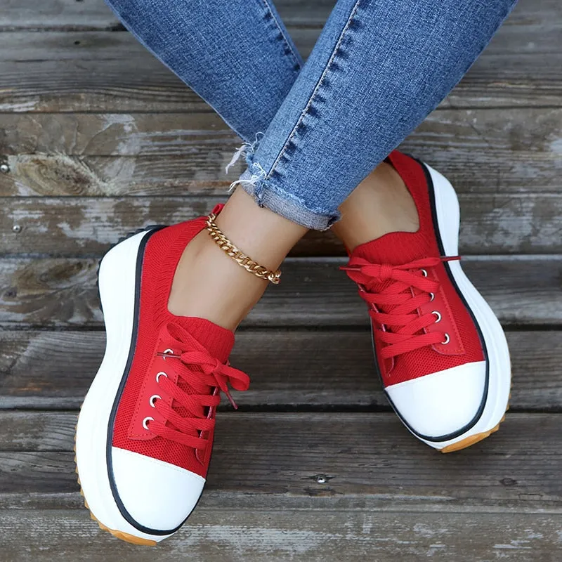 Fabiola® | Low-Heeled Platform Sneakers