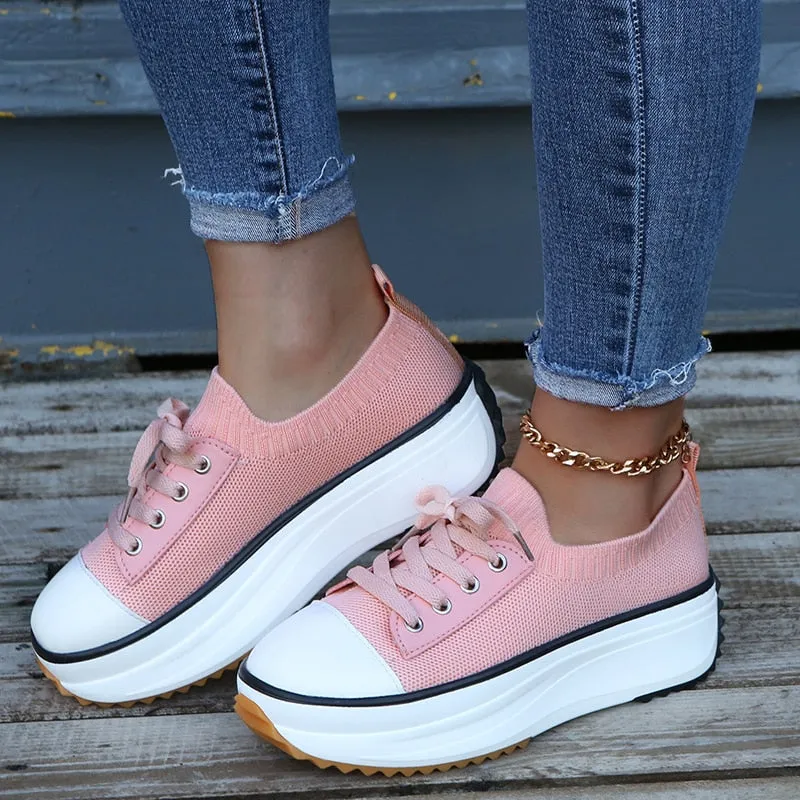 Fabiola® | Low-Heeled Platform Sneakers