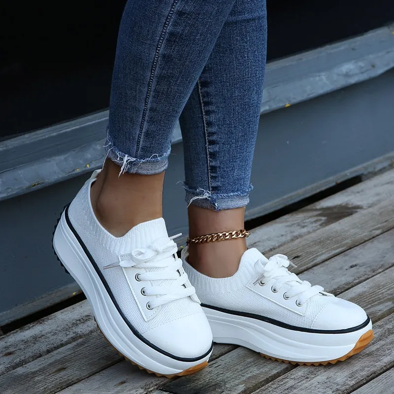 Fabiola® | Low-Heeled Platform Sneakers