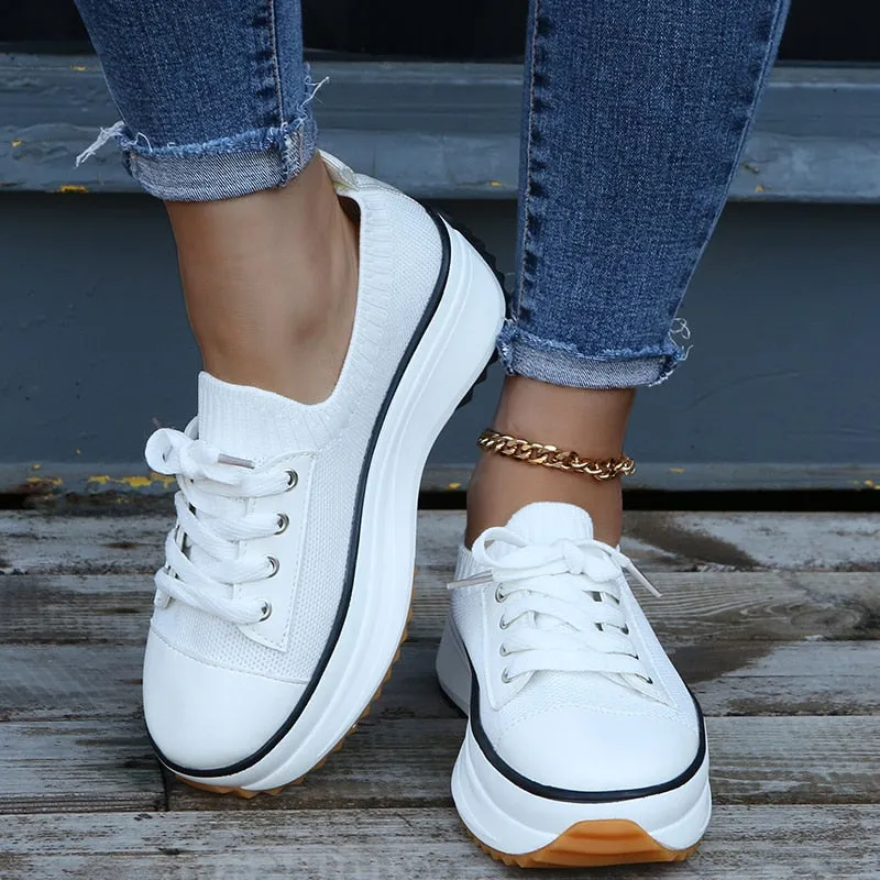 Fabiola® | Low-Heeled Platform Sneakers