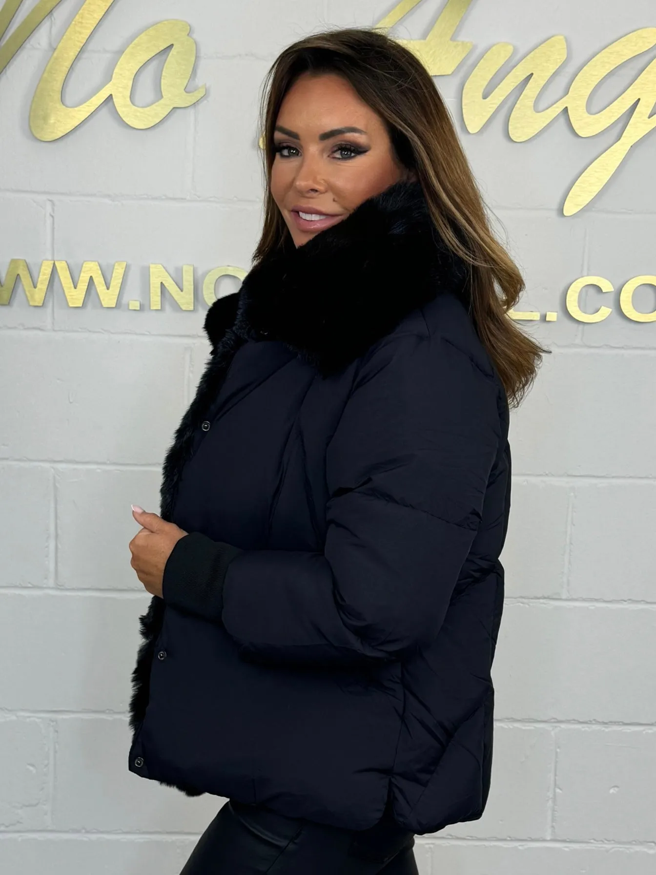 Faux Fur Collar Puffer Coat (2 Colours)