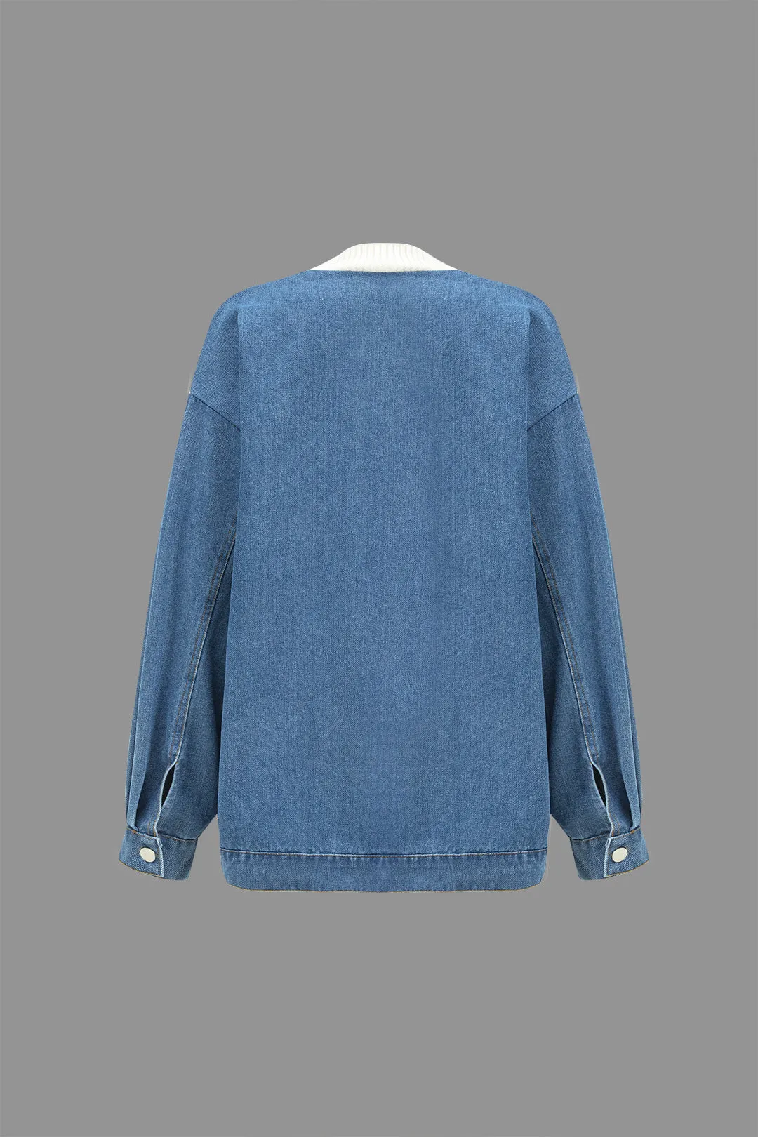 Felicity - Stylish Denim Accents Woman's Cardigan