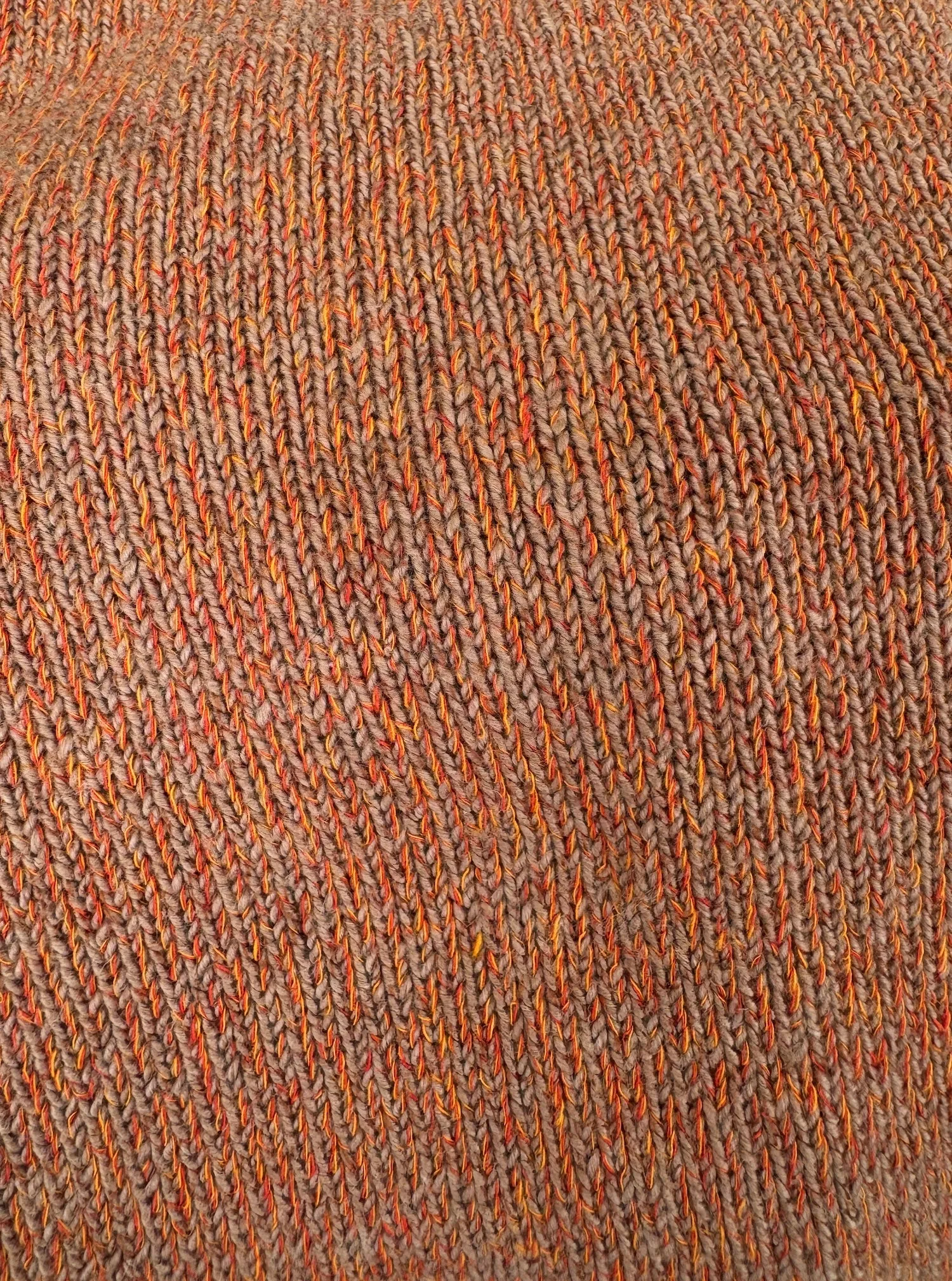 Fleck Yarn Pocket Cardigan - Tawny